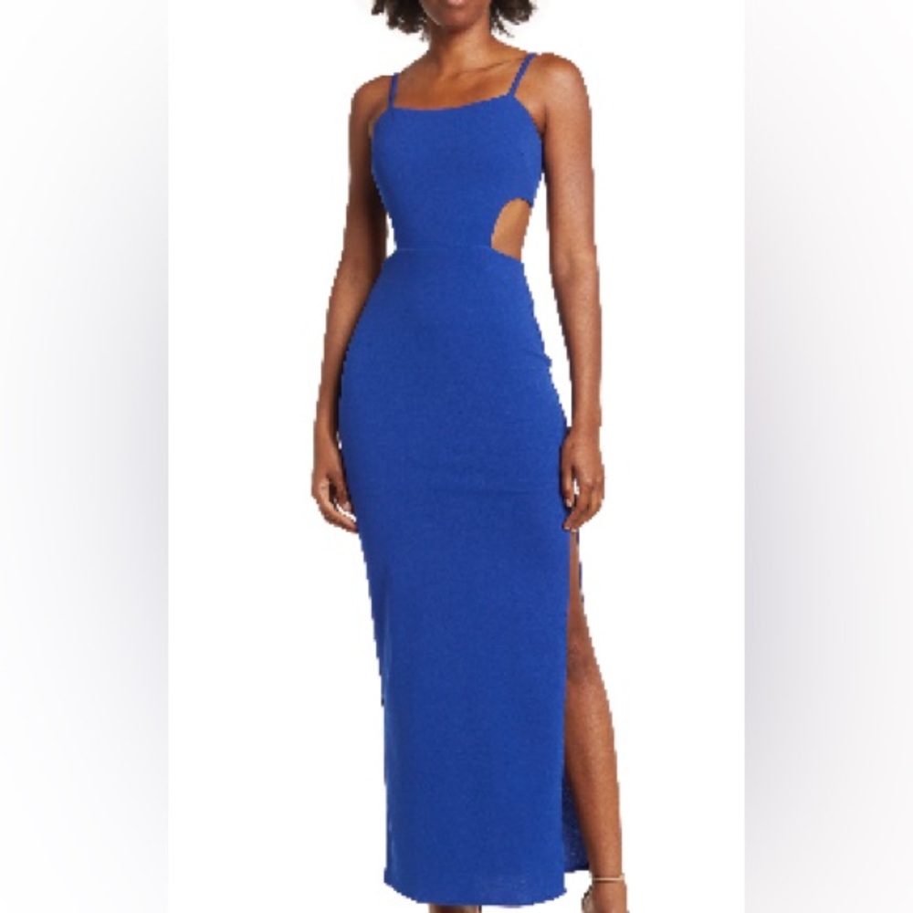 Royal Blue Dress with Slit